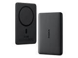 Powerbank - Baseus PicoGo AM41 Ultra-fina, 5000 mAh, 20W, Carga magnética, Con cable Tipo C 60W, Carga Pass-Through, Carga rápida, Negro