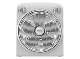 Ventilador de sobremesa - Koenic KTF 305026 ES Box Fan, 50 W, 12'', 5 aspas, Rejilla giratoria, Temporizador 120 min, 3 velocidades, Blanco