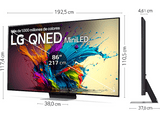 TV QNED 86 - LG 86QNED91T6A, UHD 4K, Procesador Inteligente 4K α8, Smart TV, DVB-T2 (H.265), Negro Dark Meteor Titan