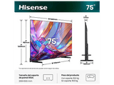 TV QLED 75 - Hisense 75E7S, QLED 4K, Esclador 4K IA, Modo Juego Plus, Dolby Visión IQ, Negro