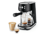 Cafetera express - Sage the Bambino®, 9 bar, 1600 W, 2 tazas, ThermoJet®, Microespumado Manual, Trufa negra