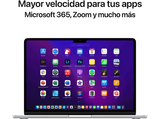 Apple MacBook Air (2022) MLY03Y/A, 13.6 Retina, Chip M2 Apple, CPU de 8 núcleos, GPU de 10 núcleos, 8GB RAM, 2TB de SSD, USB-C 70W, Plata