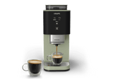 Cafetera superautomática - Krups Coffee Crush, Café en grano y molido, 15 bares, 2 recetas de café, Táctil, Compacta, 3 niveles de molienda, Verde