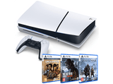 Consola - Sony PS5 Slim Standard, 1 TB SSD, 1 mando, Chasis E + Uncharted: Legado Ladrones + The Last Of Us II Remastered + God Of War: Ragnarok