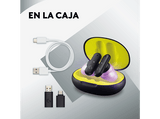 Auriculares gaming - Logitech G FITS, Bluetooth, Lightspeed, Moldeables, Micrófono, PC, Mac, PS5, PS4, Nintendo Switch, Negro