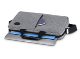 Maletín para portátil - Hama Genua, Para PC de 15.6, Poliéster, Bolsillo Frontal, Compartimento Principal Reforzado, Gris