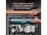 Lavavajillas - Cecotec Bolero Aguazero 6210 Dark D, 15 cubiertos, 14 programas, 60 cm, Tercera bandeja, Pantalla FullColor XXL, Dual Zone Wash, Grey