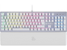 Teclado gaming - NEWSKILL Serike V2, Por Cable, Iluminación RGB, Con reposabrazos, Blanco