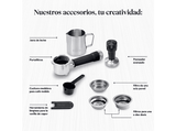 Cafetera express - De'Longhi Dedica Duo EC890.WI, 1450 W, 15 bar, 1.1 l, Función 2 tazas, Blanco