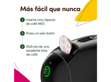 Cafetera de cápsulas - De'Longhi Nescafé® Dolce Gusto® Neo Caffe 200.A + 3 packs de cápsulas compostables, 15 bar, 1 l , SmartBrew™, Negro