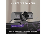 Webcam - Logitech MX Brio, Ultra HD 4K, Corrección de iluminación automática, Autoencuadre, Micrófonos/reducción de ruido, Tapa de privacidad, Negro