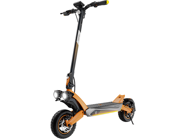 Patinete eléctrico - Cecotec Bongo V70 Connected, Potencia máx 1500 W, 800 W nominal, Doble suspensión, Autonomía hasta 70 km, Ruedas 10", Orange
