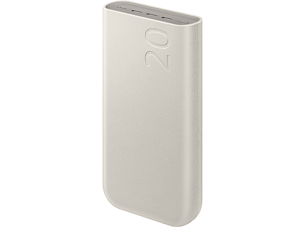 Powerbank - Samsung EB-P4520XUEGEU, Batería externa, 20000 mAh, USB Tipo C, 3 puertos, Carga rápida Beige