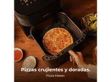 Freidora de aire - Cecotec Cecofry&Grill Smokin’ 6500, 2200W, 6.5L, Doble grill, 10 Menús, Ahumador integrado, Pizza maker, Negro