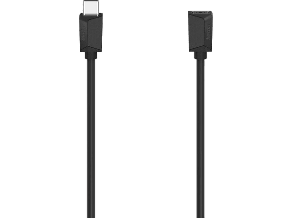 Cable USB-C - Hama 00200782, USB-C macho - USB-C hembra, 5 Gbit/s, 0.5 m, Negro