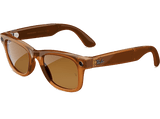 Gafas IA - Ray-Ban Meta, Wayfarer, Caramelo brillante transparente, Polarizadas en marrón