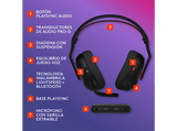 Auriculares gaming - Logitech G A20 X Lightspeed, Bluetooth, PS5-XBOX-Switch-PC, Playsync, Micrófono extraíble, Personalizable, Lightsync, Negro