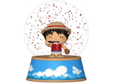 Figura - Mini Bola de nieve One Piece, 5 cm, Vinilo y Cristal, Aleatorio