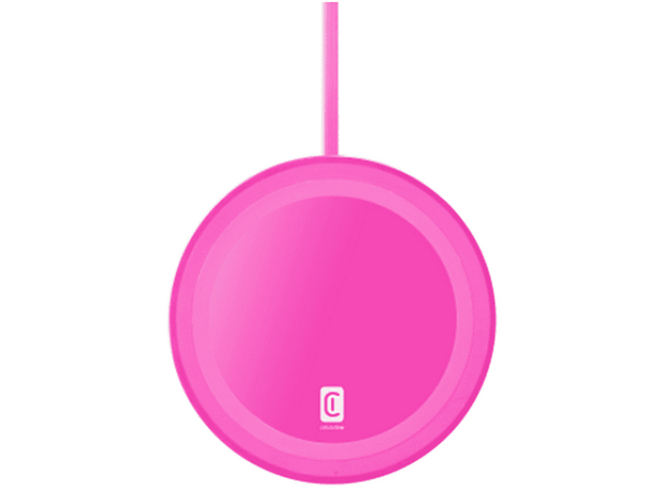 Cargador inalámbrico - CellularLine WIRELESSCOLOR10WP, 18W, Universal, USB, Tecnología Wireless Qi, Rosa