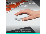 Ratón inalámbrico - Logitech Pop, 4000 ppp, Easy-Switch, Bluetooth, SmartWheel, Botones personalizables, Tecnología Silent Touch, PC-Mac, Blanco