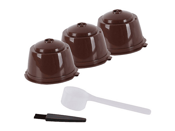 Cápsulas monodosis reutilizables - CMP París KA4557, 3 capsulas de polipropileno de café, Compatible con Dolce Gusto, Negro