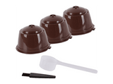 Cápsulas monodosis reutilizables - CMP París KA4557, 3 capsulas de polipropileno de café, Compatible con Dolce Gusto, Negro
