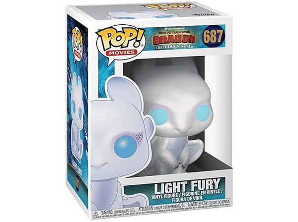 Figura Funko Pop! - Cómo entrenar a tu dragón 3: Light Fury, 10 cm, Vinilo