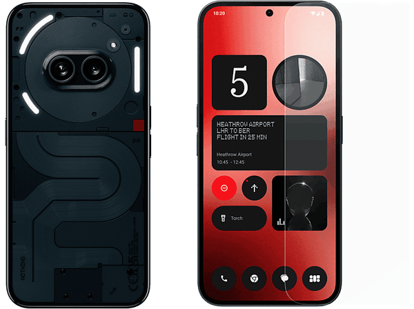 Móvil - Nothing Phone (2a), Negro, 256GB, 12GB RAM, 6.7", MediaTek Dimensity 7200 Pro, 5000 mAh, Android