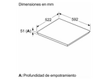 Placa inducción - Balay 3EB967MH, 3 zonas, 32 cm zona grande, 59.2 cm, Acabado negro mate