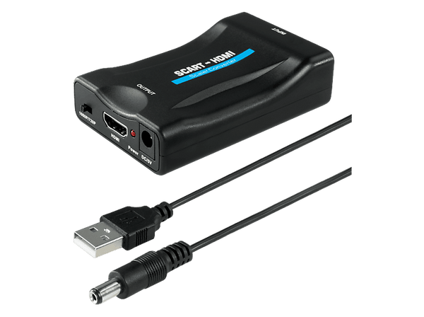 Adaptador cable - ISY IHD-9026, Scart - HDMI 1.4, Resolución máxima 1080p,  Negro