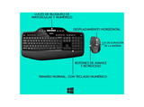Pack Teclado + Ratón - Logitech Wireless Desktop MK710, Inalámbrico, Bluetooth, USB, Negro