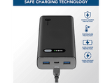 Powerbank - CellularLine FAST, 20000 mAh, 20W, USB-C, Carga rápida, Negro