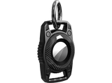 Funda AirTag - ISY IAT-5100-BK, Llavero, Para Apple AirTag, Para animales, Impermeable, Silicona, Metal, Negro