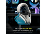 Auriculares gaming - Corsair VOID WIRELESS v2, Circumaurales, Conexión Inalámbrica de 2,4 GHz, Bluetooth, Dolby Atmos® Spatial Audio, Blanco