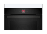 Horno compacto - Bosch HBG774KB1, Serie 8, Multifunción, Pirolítico, 71 l, 54.9 cm, Negro
