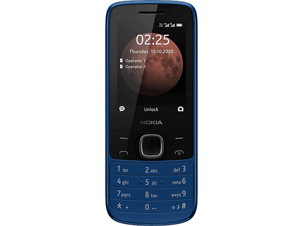 Móvil - Nokia 225, Azul, 128MB Capacidad Memoria, 64MB RAM,  1450mAh, S30+, 2.4” QVGA, Bluetooth, Radio, MP3