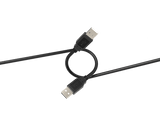 Cable USB - ISY IUC-1010, USB 2.0, USB-A a USB-A, 1.5m, 480 Mbps, Negro