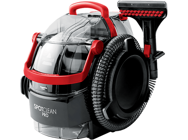 Aspirador sin bolsa - Bissell SpotClean Pro, 750 W, 2.8 l, Limpieza manchas profesional, Negro y Rojo