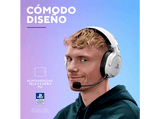 Auriculares gaming - Trust GXT 499W Forta, 55 h Autonomía, Inalámbrico, Para PlayStation® 5, Blanco