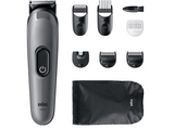 Afeitadora multifunción - Braun Todo En Uno Series 3 AIO3540, Kit De Styling 8 en 1, Lámina Afilada, 14 Longitudes, Gris