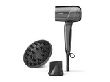 Secador - BaByliss Titanium Shine D6200DE, 2100 W, 3 Temperaturas/Velocidades + Aire Frío, Iónico Antiencrespamiento, Difusor incluido, Plata
