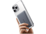 Powerbank - Baseus PicoGo AM41 Ultra-fina, 5000 mAh, 20W, Carga magnética, Con cable Tipo C 60W, Carga Pass-Through, Carga rápida, Gris