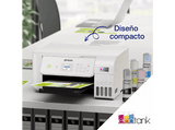 Impresora multifunción - Epson EcoTank ET-2876, Con depósito recargable, 10 ppm, Hasta 3 años de tinta incluida, Conexión Wi-Fi, Blanco