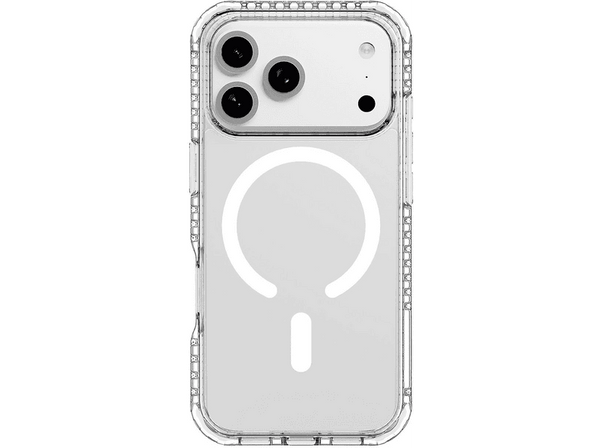 Funda móvil - CellularLine Ultra Strong Mag, Para Apple iPhone 18 Pro, MagSafe, Carga inalámbrica, Anti impactos, Antibacteriana, Transparente