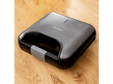 Sandwichera - Cecotec Sandwichera Rock’ntoast Combo, 800 W de potencia, 3 placas intercambiables, Revestimiento antiadherente, Silver