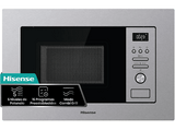 Microondas con grill integrable - Hisense BIM320G41X, 1000 W, 5 niveles, Auto-Limpieza, 20 l, Inox