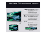 TV OLED 65 - Sony BRAVIA 8A, 4K UHD HDR, Google Smart TV, Gaming PS5, IMAX Enhanced, Dolby Atmos/Vision, Chromecast, Apple Airplay, 120Hz, 65XR8A
