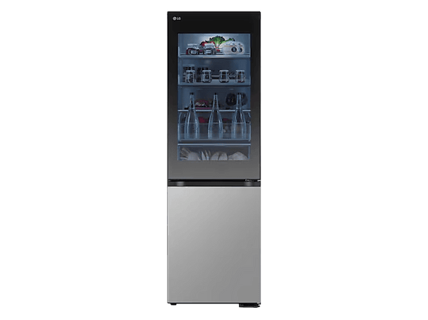 Frigorífico combi - LG GBG5160CPY, Total No Frost, 186 cm, 349 l, Instaview™, DoorCooling+, Inox antihuellas