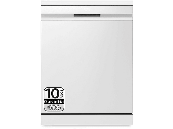 Lavavajillas - LG DF587HHS, 14 servicios, 10 programas, 60 cm, QuadWash™, Tercera Bandeja, ThinQ™, Blanco