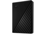 Disco duro externo 4 TB - WD My Passport, Portátil, HDD, USB 3.2, Funciona con Chromebook, Negro